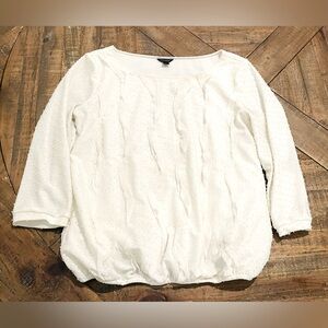 Anne Taylor size S white half sleeve blouse